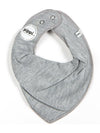 Organic Cotton Scarf Bib - Grey Dribble Bib Pippi 