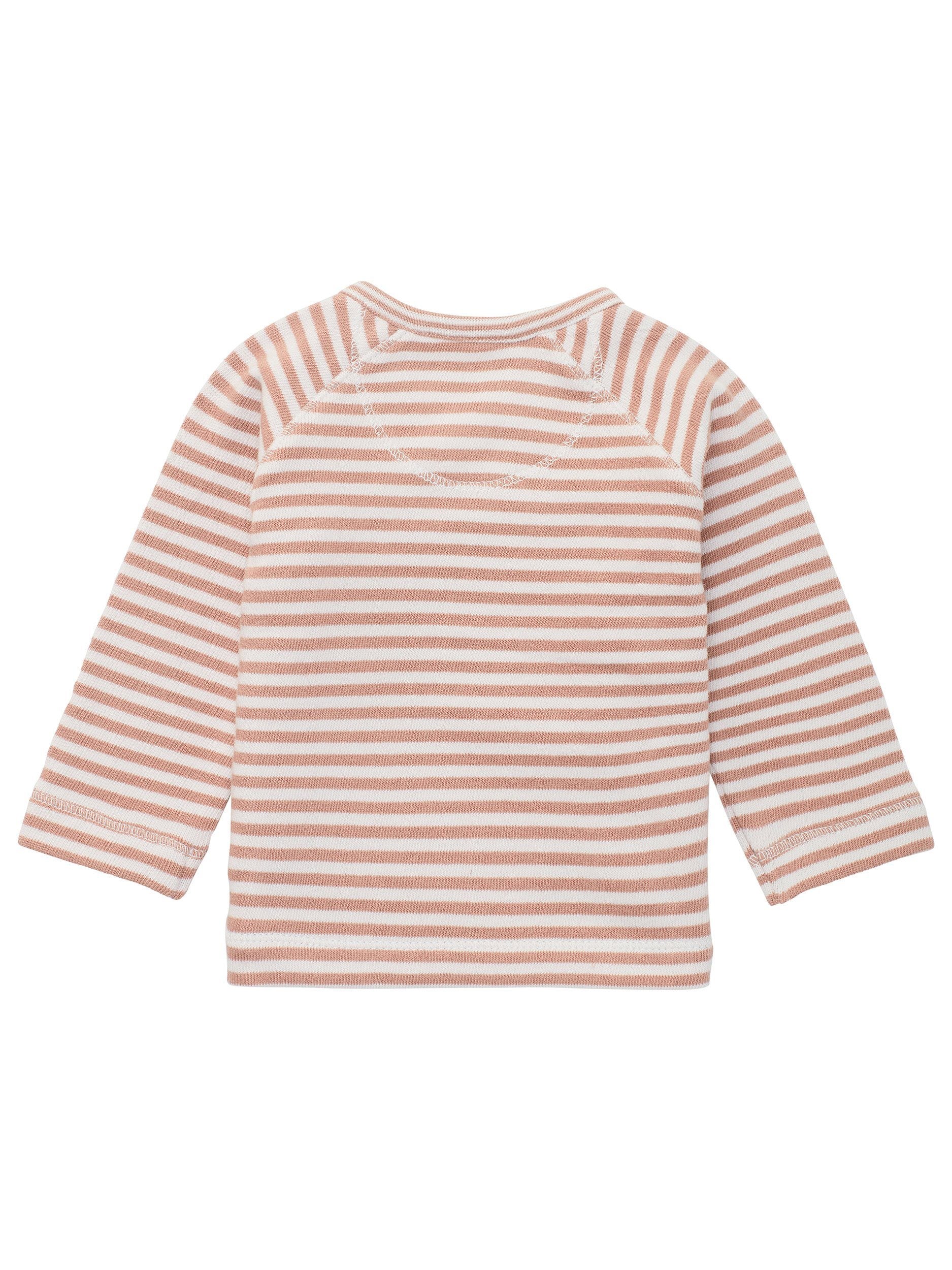 Long Sleeve Knit Top - Terracotta & Cream Stripe Top / T-shirt Noppies 