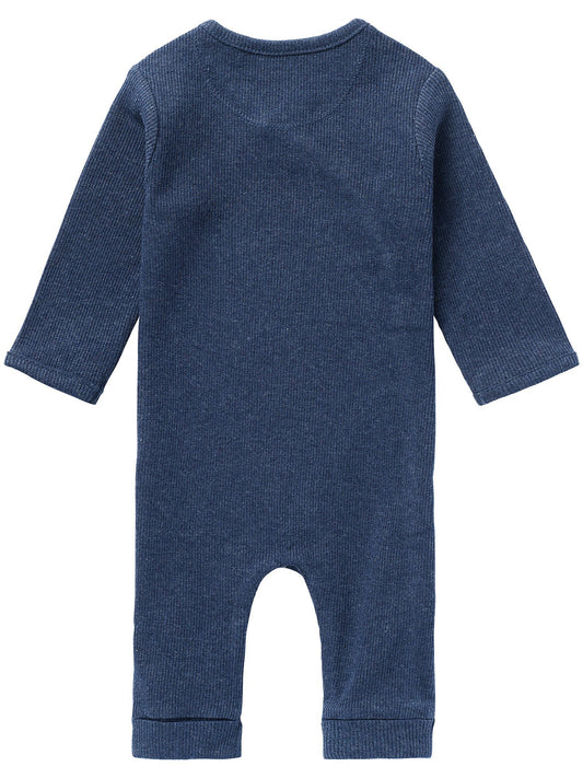 Premium Organic Ribbed Navy Sleepsuit Sleepsuit / Babygrow Noppies 