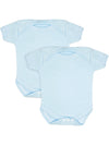 2 Pack - 100% Cotton Blue Short Sleeved Bodysuits Set/Multipack Little Mouse Baby Clothing & Gifts 