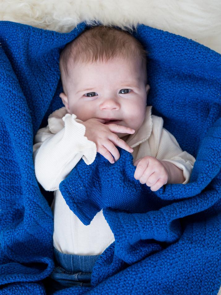 100% Cotton Cellular Baby Blanket - Blue Blanket Hippychick 