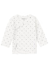 White Star Print Wrap Top, Organic Cotton Top / T-shirt Noppies 