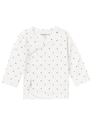 White Star Print Wrap Top, Organic Cotton Top / T-shirt Noppies 