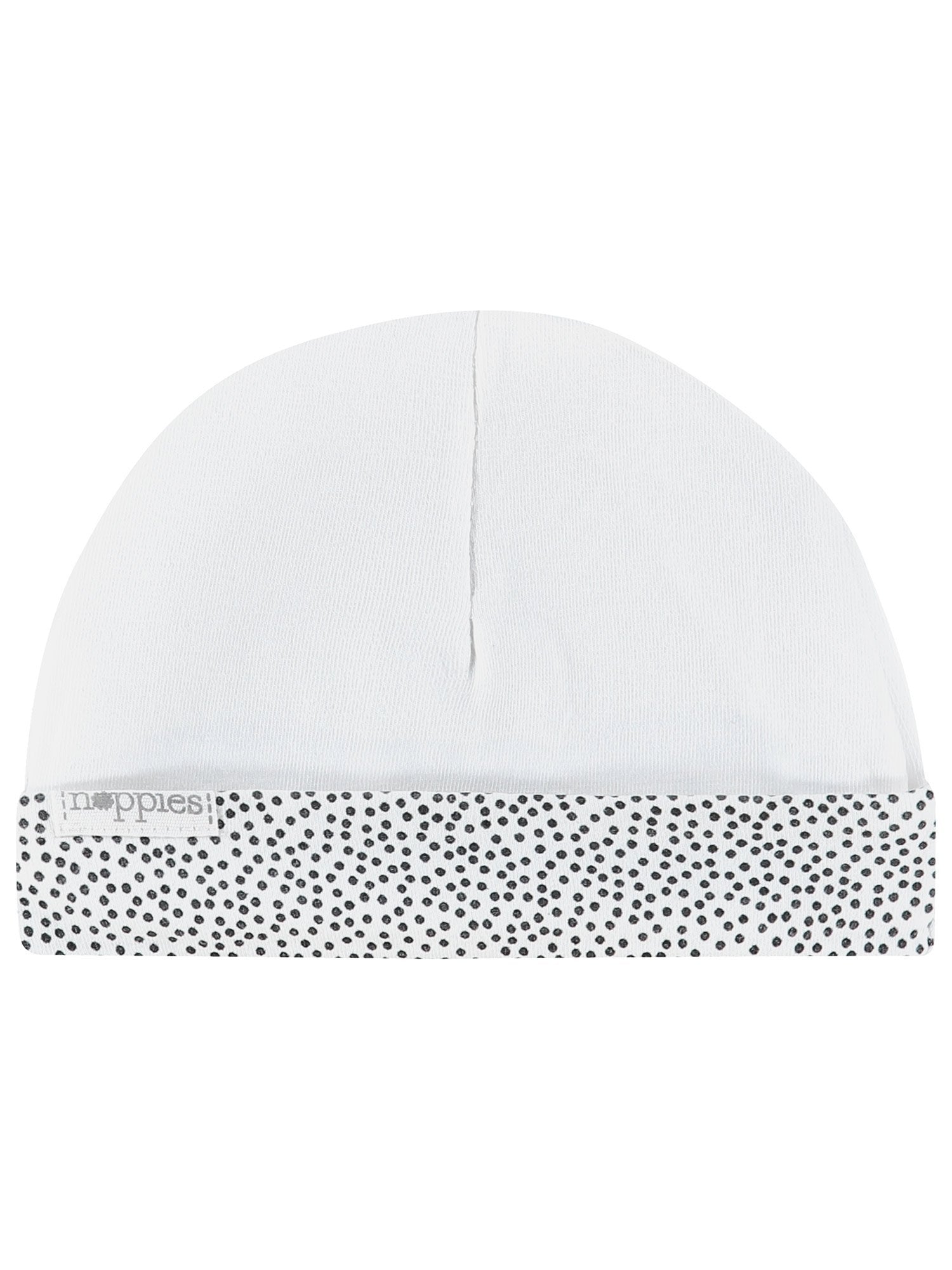 White Polka Dot Hat - Reversible Hat Noppies 