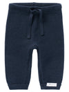 Navy Blue Knitted Trousers - Organic Cotton (4-7lb) Trousers / Leggings Noppies 