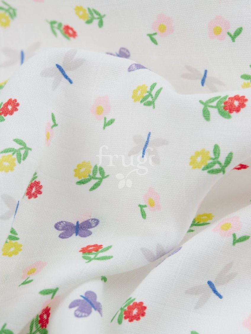 Organic Cotton Floral Bird Muslin 2 Pack by Frugi Muslin Frugi 