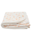 Organic Cotton Baby Blanket, Apricot Floral Blanket Tiny & Small 