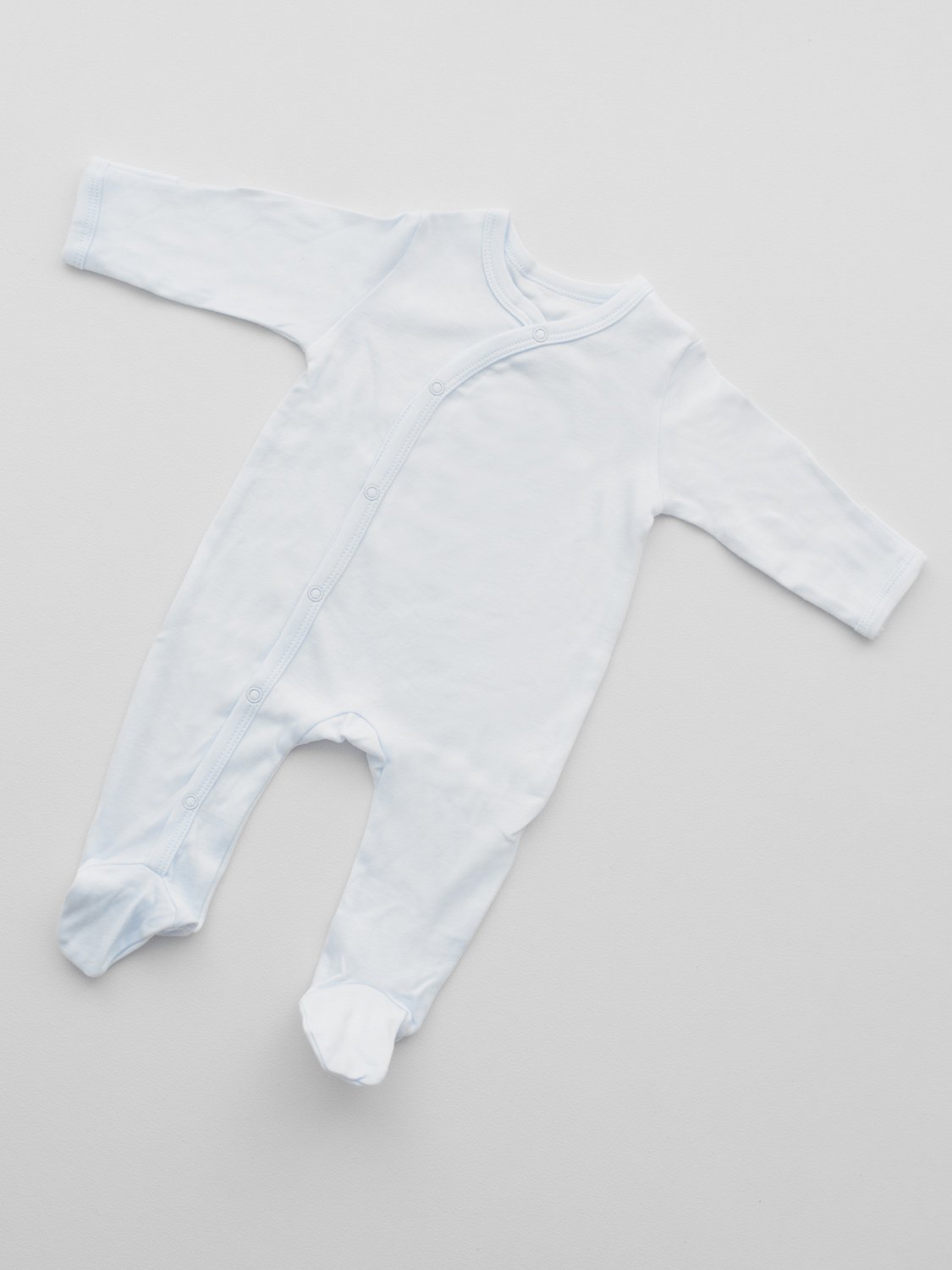 GOTS Certified Premature Baby Sleepsuit - White Sleepsuit / Babygrow Isaac Anthony 