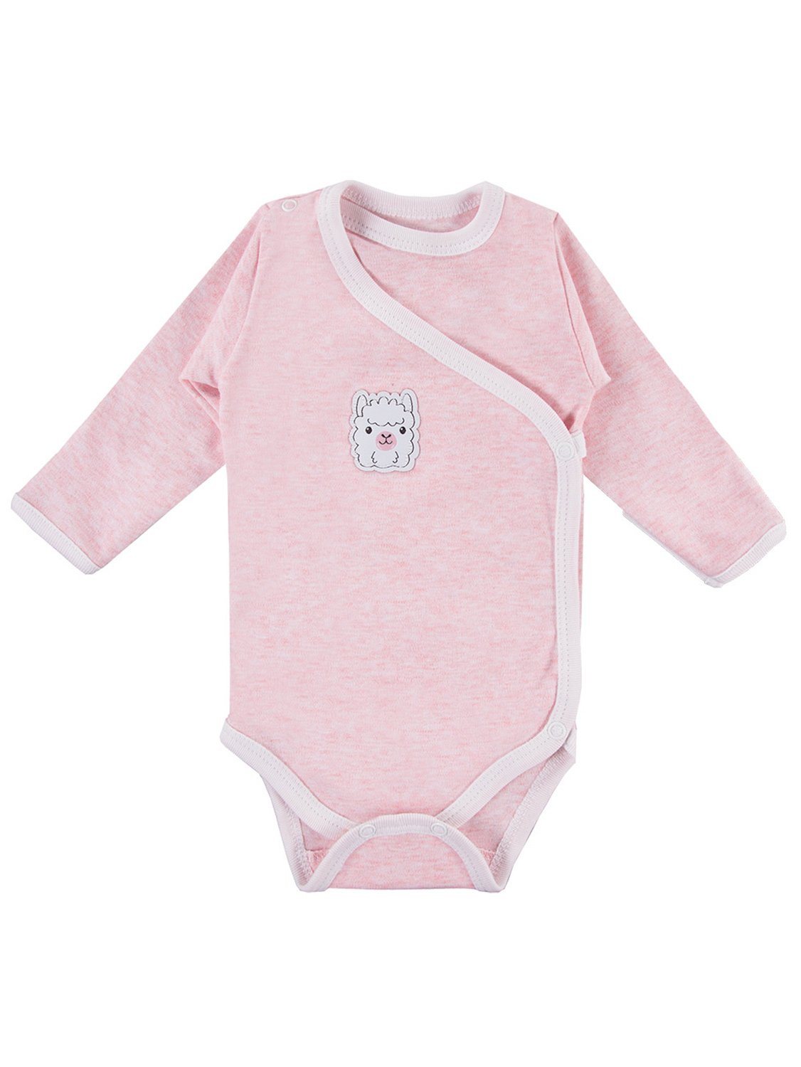 Early Baby Long Sleeved Bodysuit, Cute Alpaca Design - Pink Bodysuit / Vest EEVI 