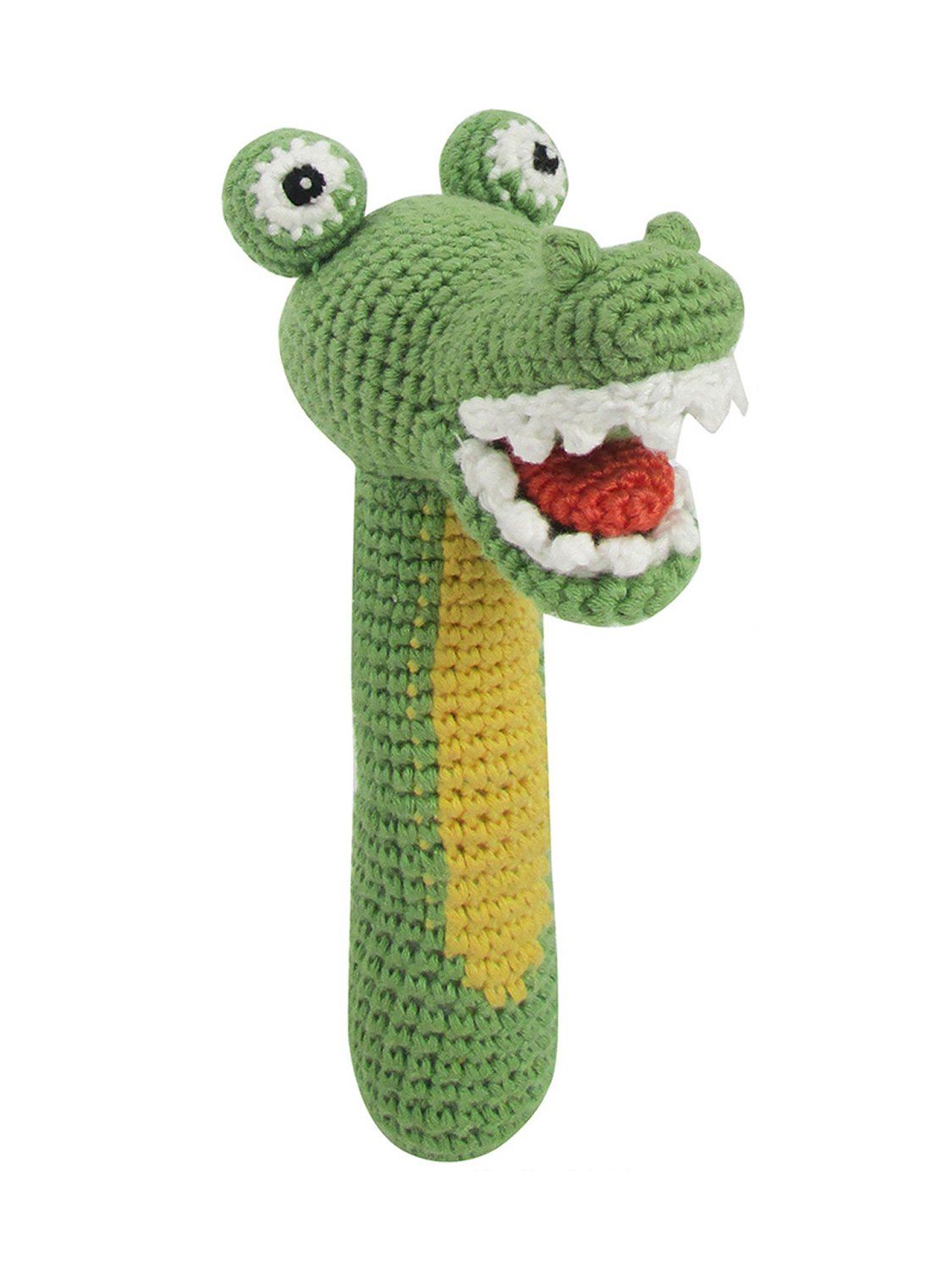 Crochet Crocodile - Gorgeous Little Stick Rattle By Albetta Rattle Albetta UK 