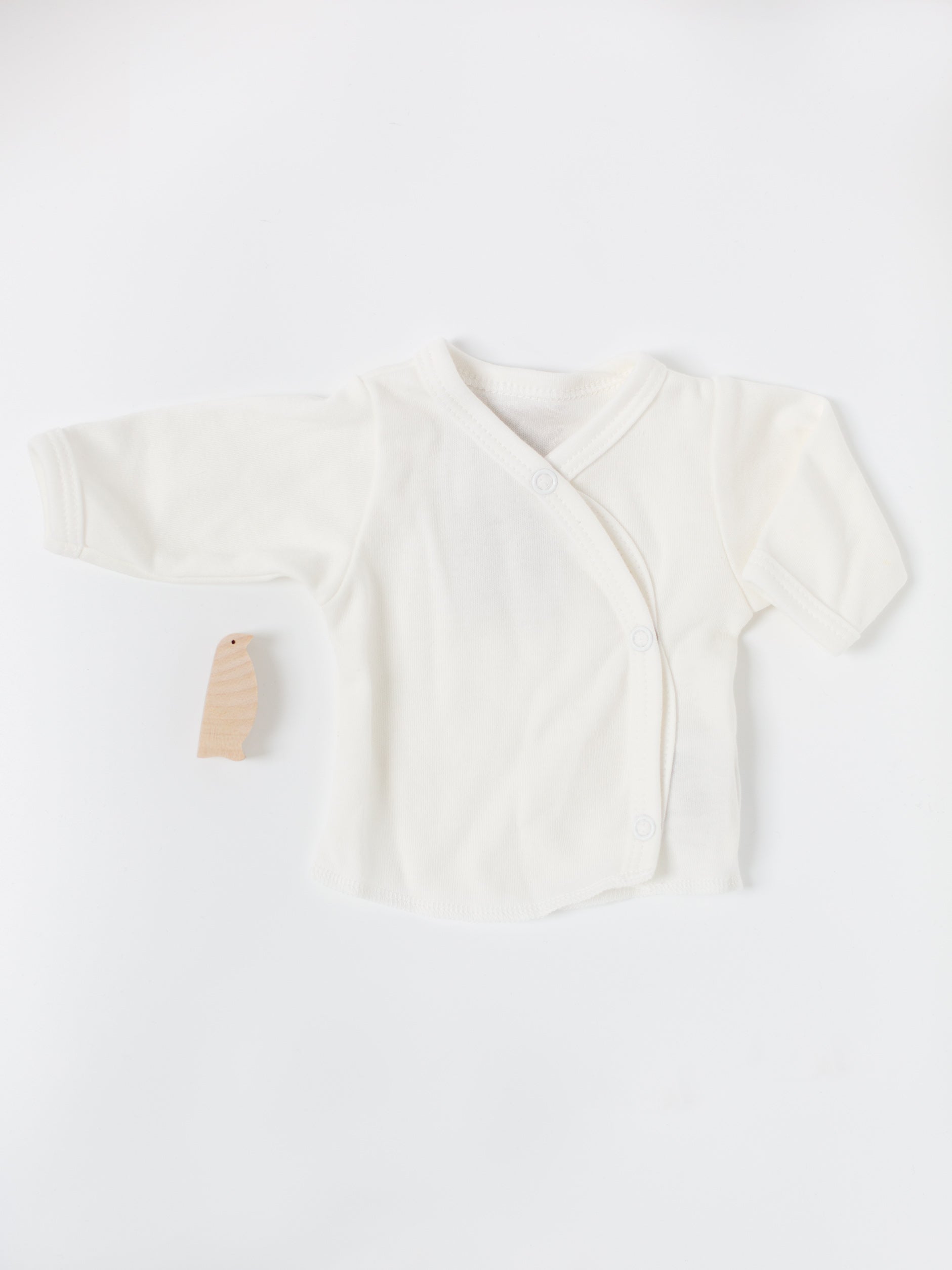 Cream wrap over top, Premium 100% Organic Cotton Top / T-shirt Tiny & Small 