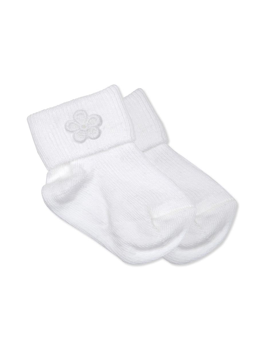 Premature Baby Socks with Daisy Motif White Socks Little Mouse Baby Clothing & Gifts 