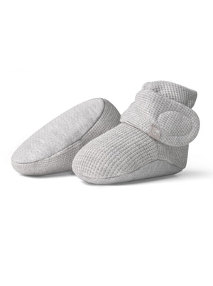 Stay-on Baby Boots, Waffle Knit, Thunderstorm Booties Goumikids 0-3 Months 