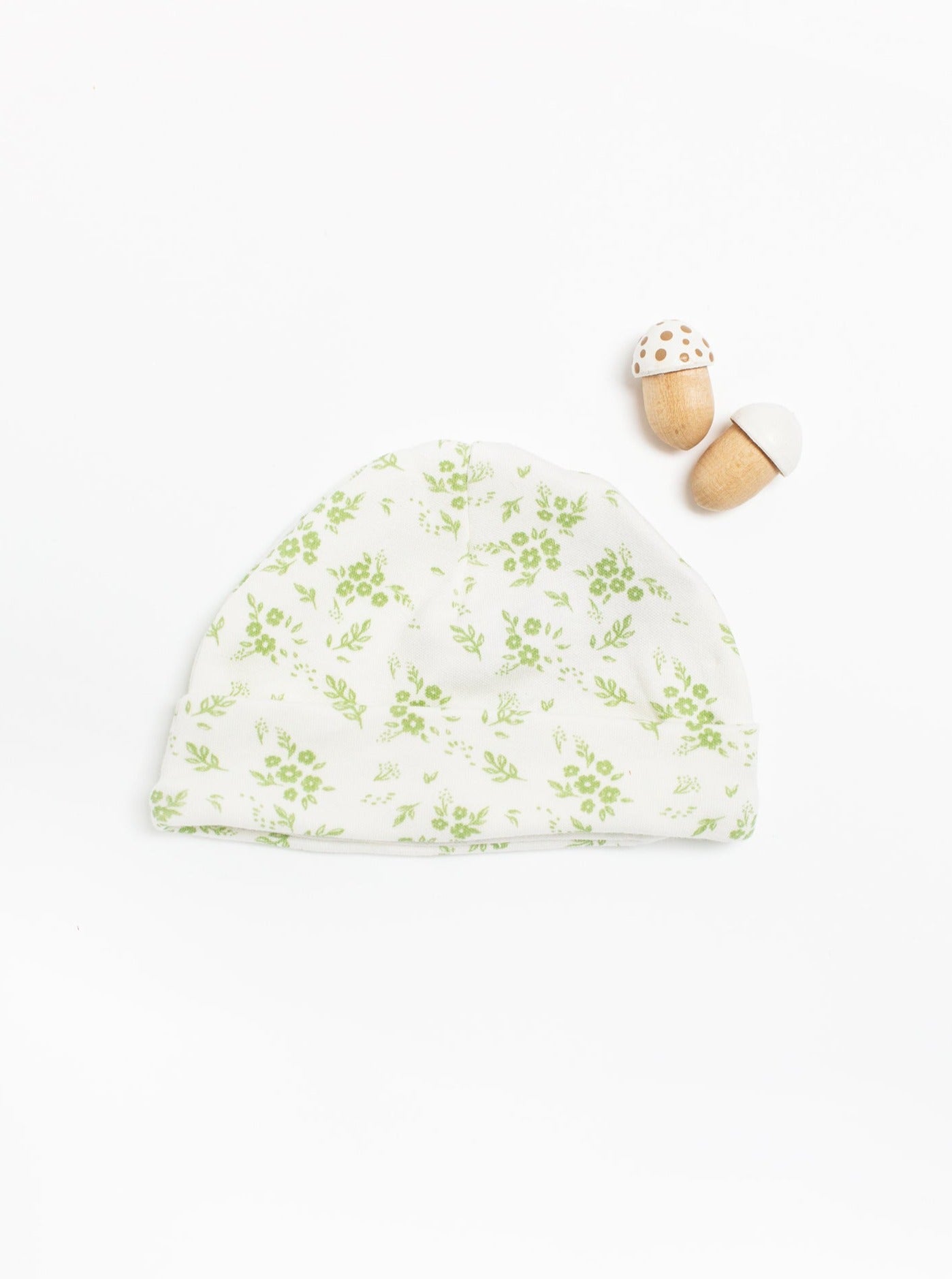 Preemie Hat, Apple Floral, Premium 100% Organic Cotton Hat Tiny & Small 