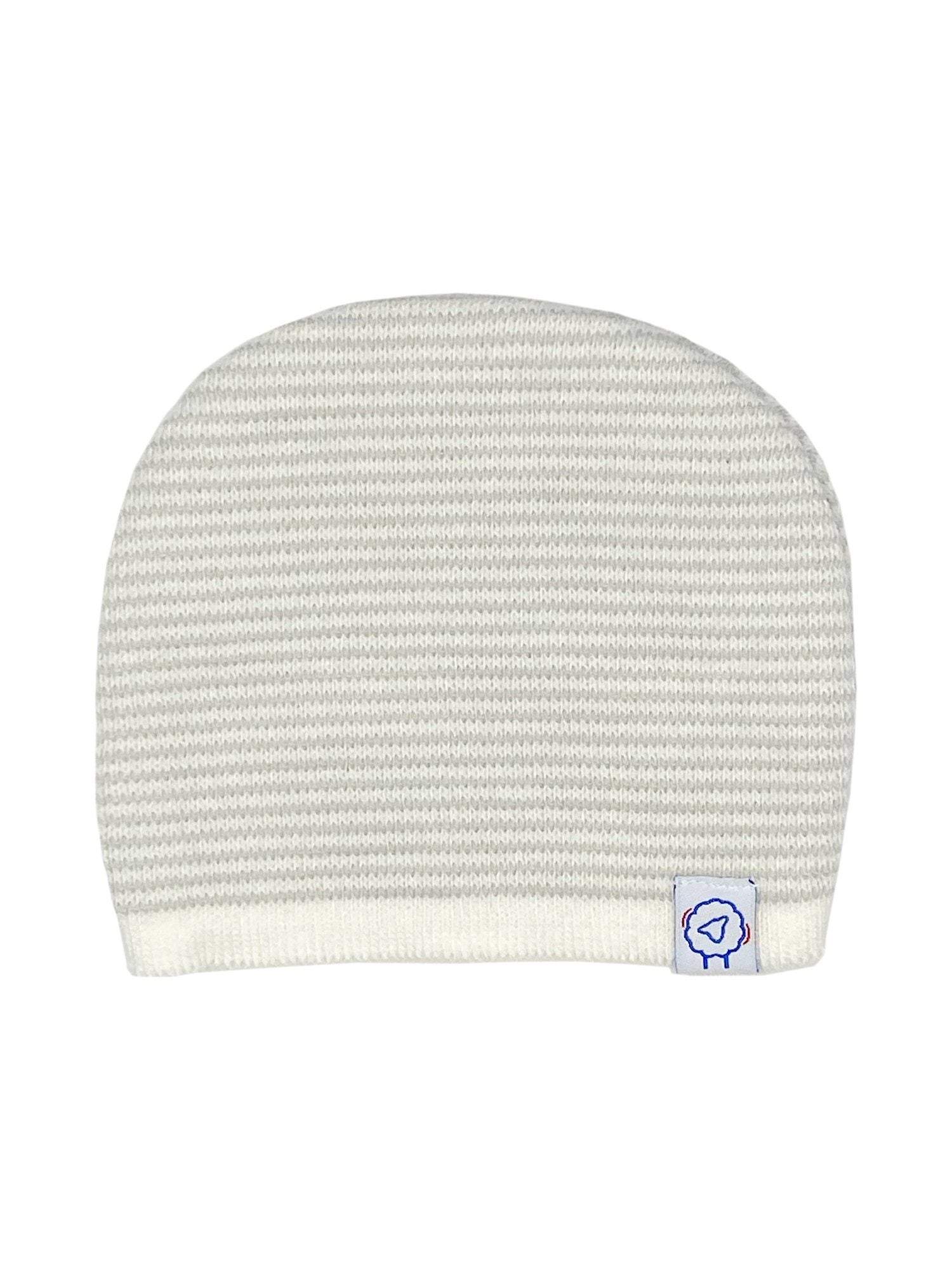 Knitted Hat - Light Grey Stripe Hat La Manufacture de Layette 
