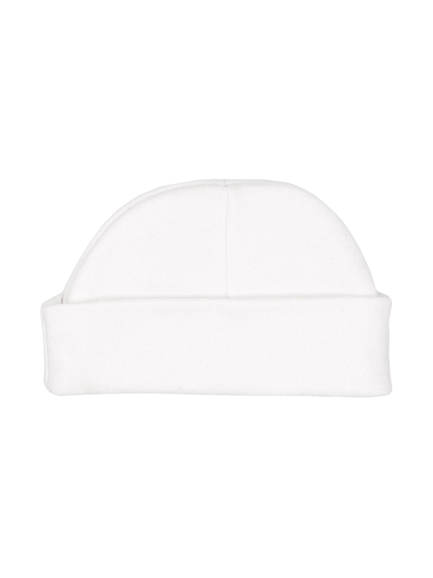 White Round Premature Baby Hat Hat Soft Touch 