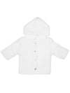 White Knitted Baby Jacket Cardigan / Jacket La Manufacture de Layette 