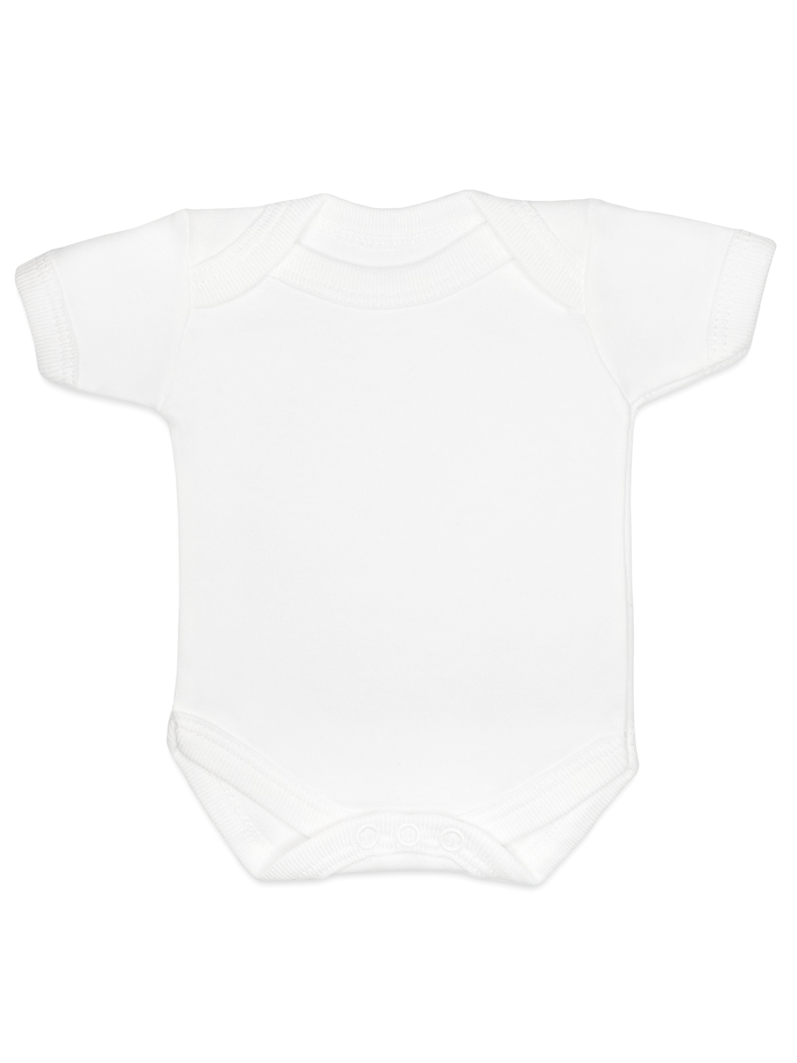 100% Cotton Classic White Short Sleeved Bodysuit Bodysuit / Vest Little Mouse Baby Clothing & Gifts 