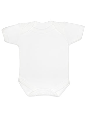 100% Cotton Classic White Short Sleeved Bodysuit Bodysuit / Vest Little Mouse Baby Clothing & Gifts 