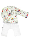 NICU Wrap Top & Trouser Set, Fruit & Bees Print Set Top & Trousers Little Lucas 