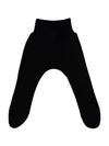 100% Cotton Footed Leggings - Black Trousers / Leggings Little Lumps 