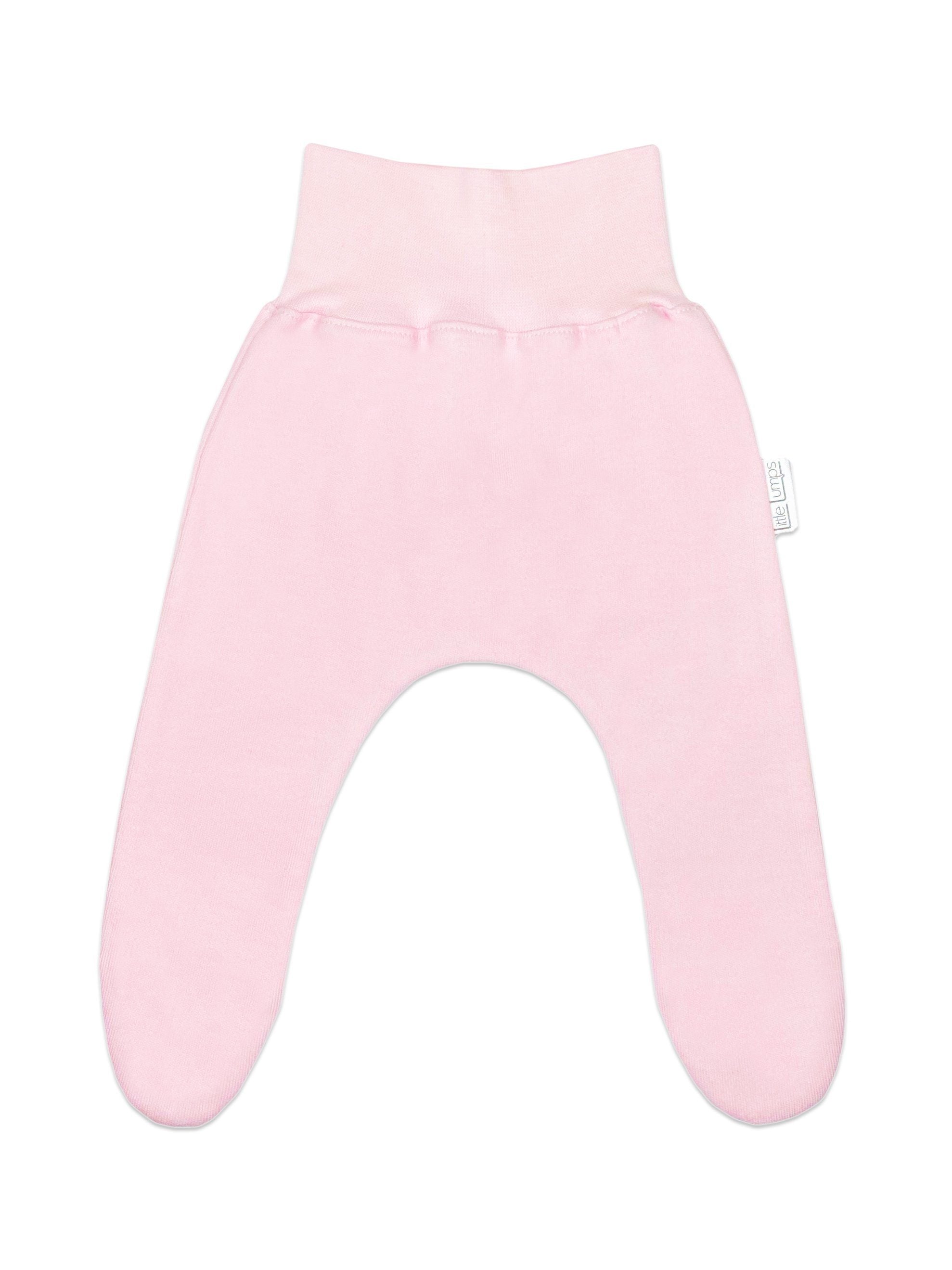100% Cotton Footed Leggings - Pink Trousers / Leggings Little Lumps 