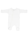 100% Cotton Footed Zip Up Sleepsuit - White Sleepsuit / Babygrow Little Lumps 