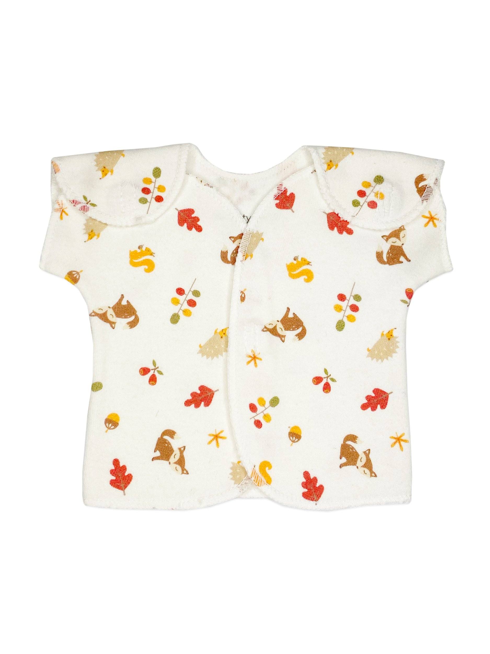 Woodland Animals, Wrap-over Style Bodysuit / Vest Itty Bitty Baby Clothing 