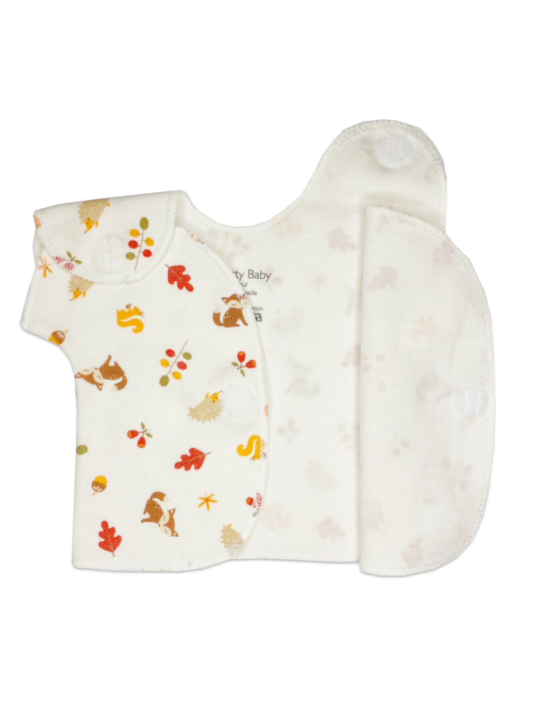 Woodland Animals, Wrap-over Style Bodysuit / Vest Itty Bitty Baby Clothing 