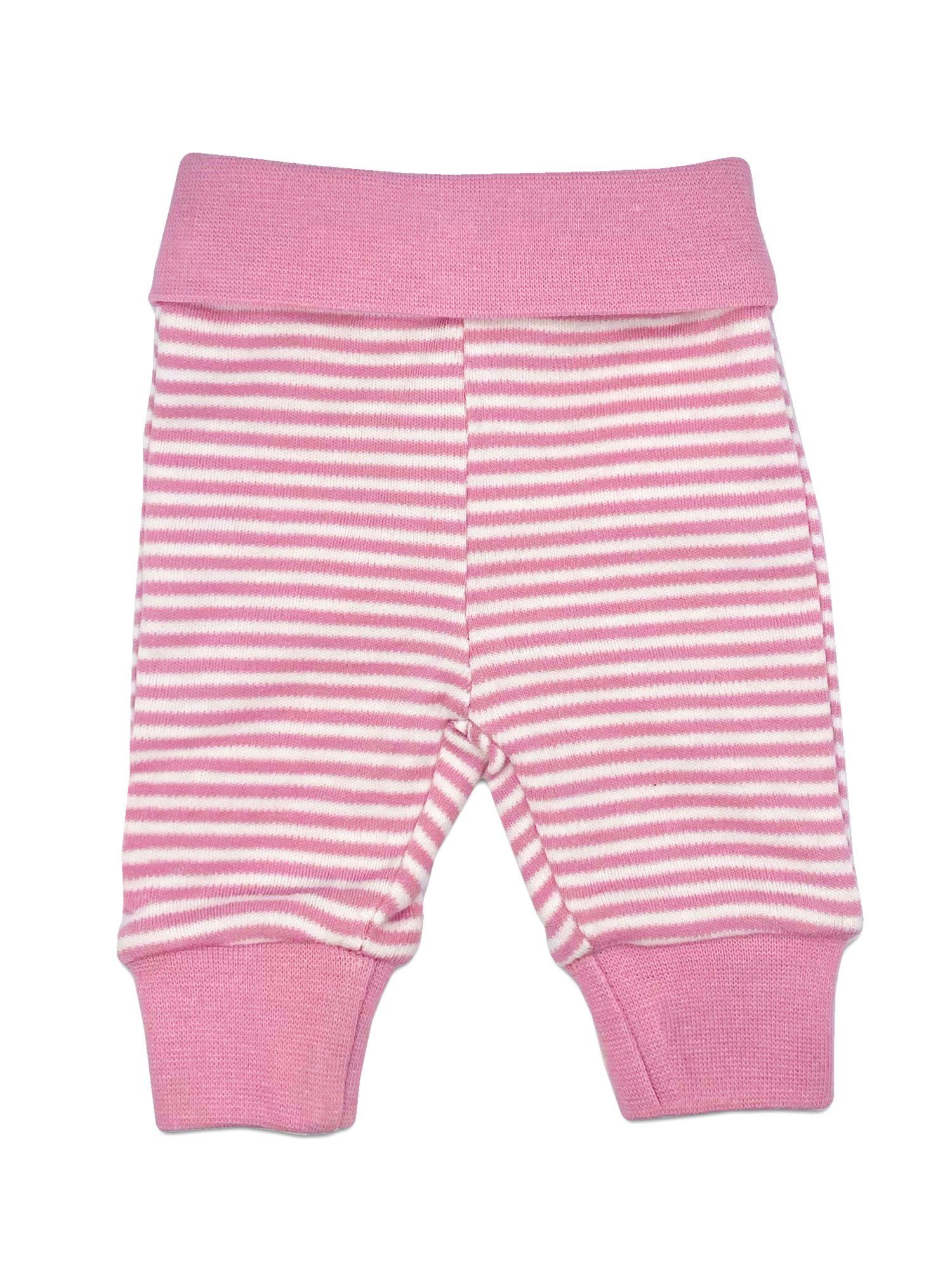Organic Cotton Pink Thin Stripe Trousers Trousers / Leggings Fixoni 