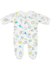 Tiny Baby Size Sleepsuit - Terrycloth, Bunnies & Balloons Sleepsuit / Babygrow Bambini 