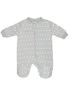 Zip Up Footed Sleepsuit, Grey Polkadot Sleepsuit / Babygrow Baby Mode 