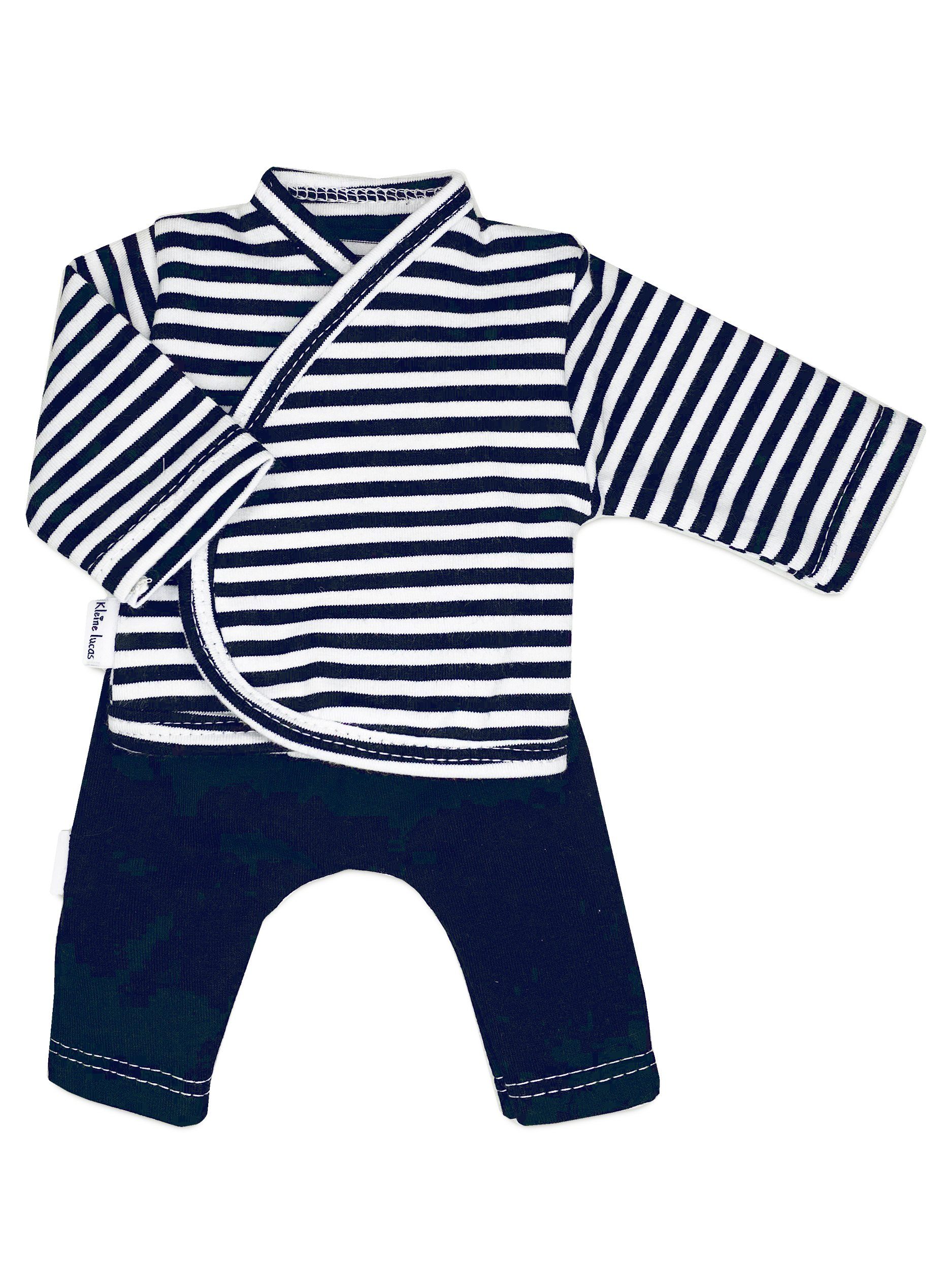 Top & Trouser Set, Navy & White Stripe Top & Trousers Little Lucas 