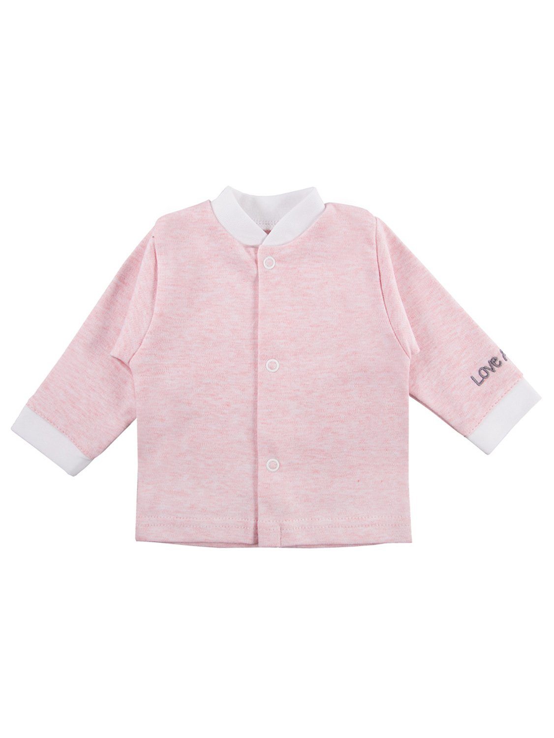 Early Baby Long Sleeved Top, "Love Alpaca" Embroidery - Pink Top / T-shirt EEVI 