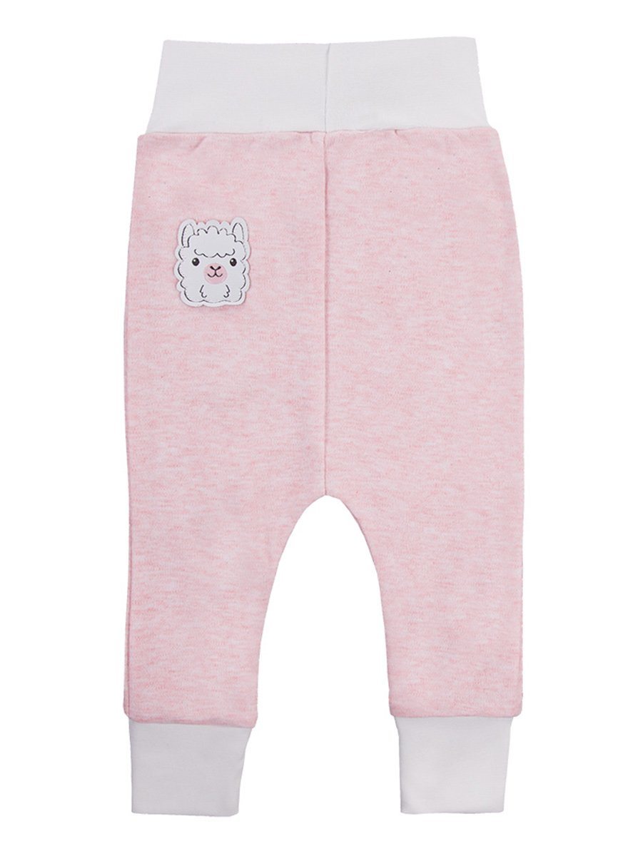Early Baby Jersey Trousers, Cute Alpaca Design - Pink Trousers / Leggings EEVI 