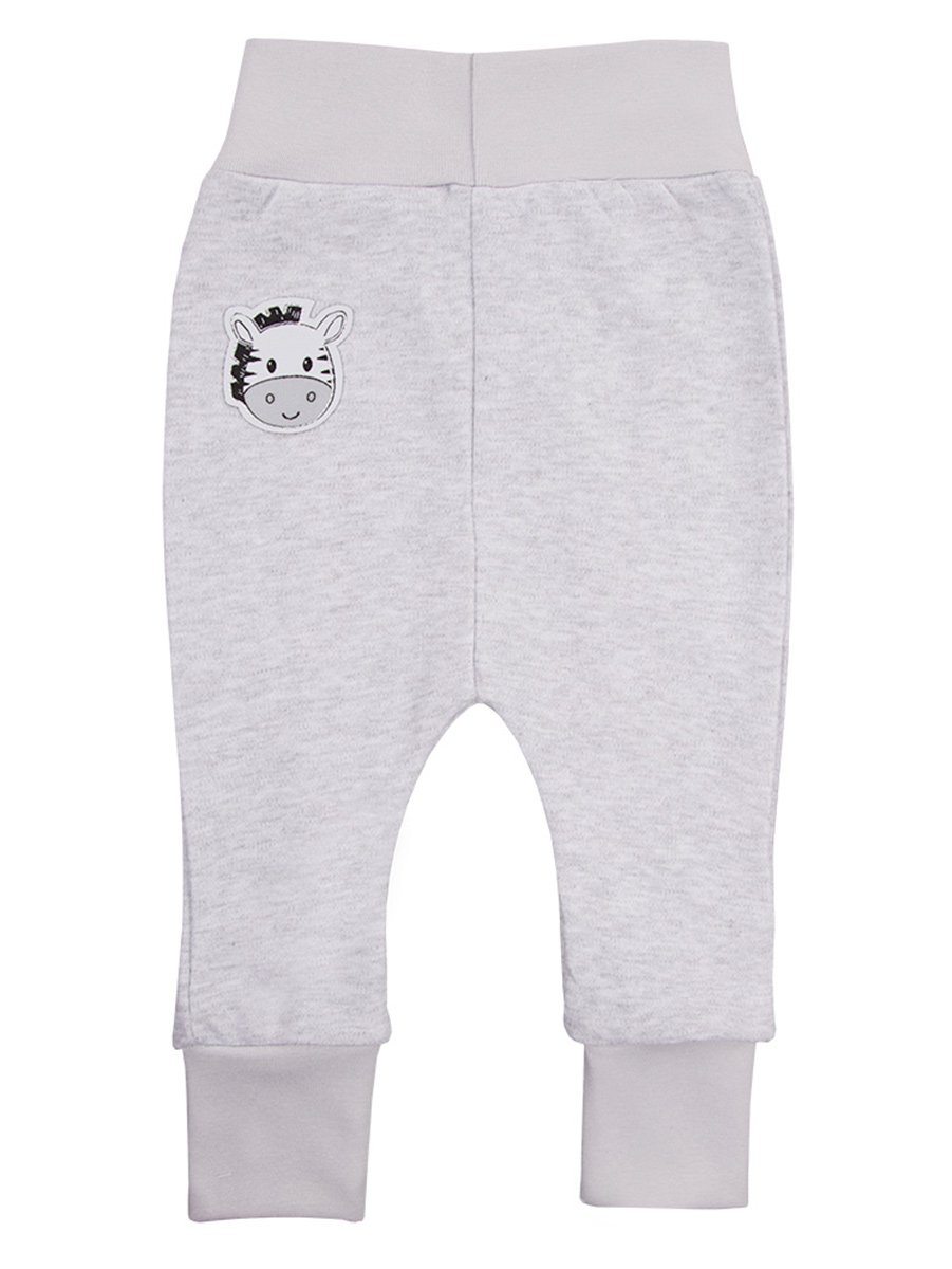 Early Baby Jersey Trousers, Cute Zebra Design - Grey Trousers / Leggings EEVI 