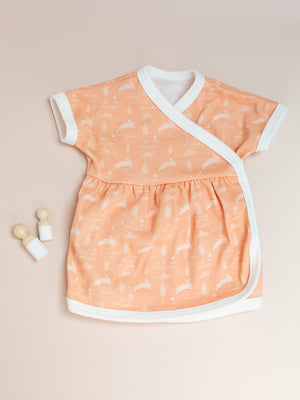 Dress, Leaping Bunnies, Premium 100% Organic Cotton Dress Tiny & Small 