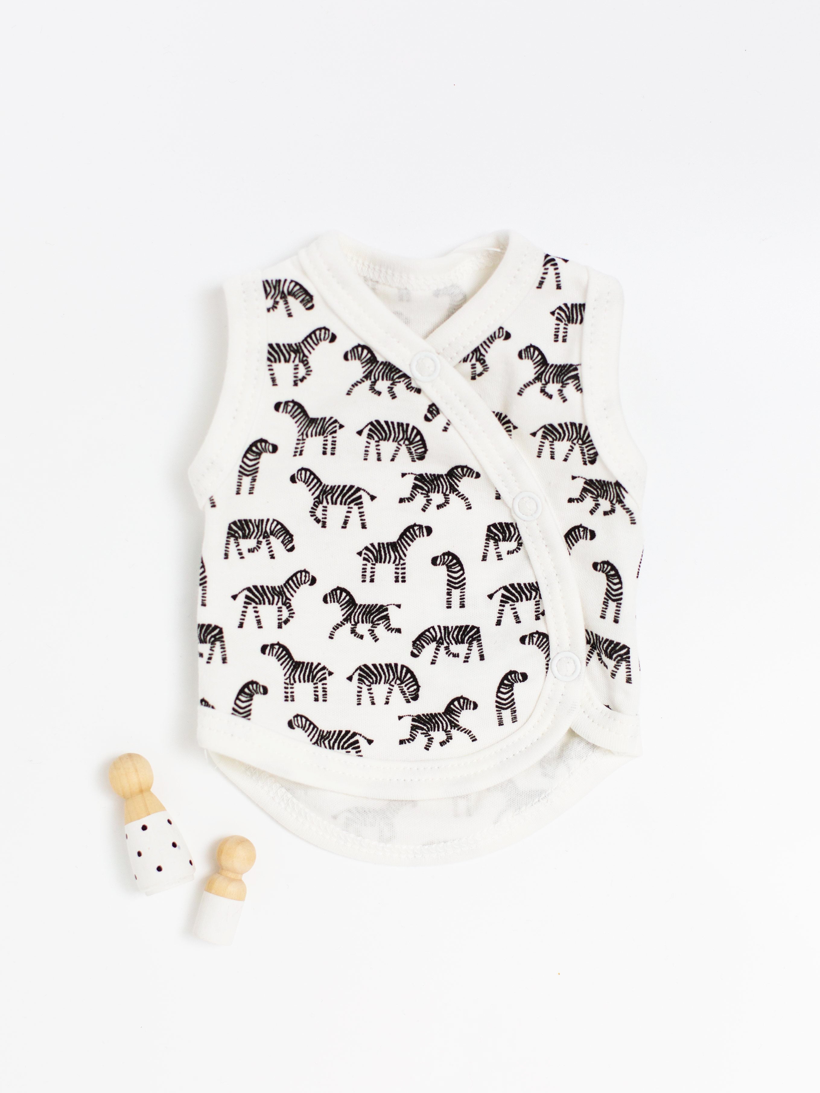 Little Zebras Gift Set - Incubator Vest, Hat & Card Gift Set Little Mouse Baby Clothing & Gifts 
