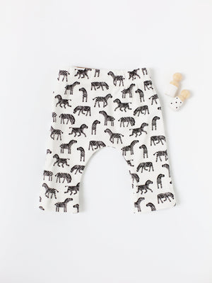 Premature Baby Leggings, Zebras, Premium 100% Organic Cotton Trousers / Leggings Tiny & Small 