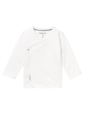 Long Sleeve Wrap-over Top - White (4-7lb & Newborn) Top / T-shirt Noppies 