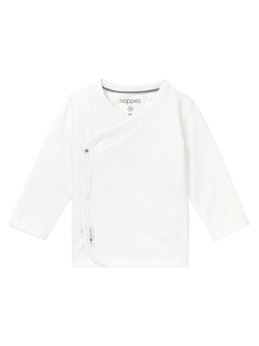 Long Sleeve Wrap-over Top - White (4-7lb & Newborn) Top / T-shirt Noppies 