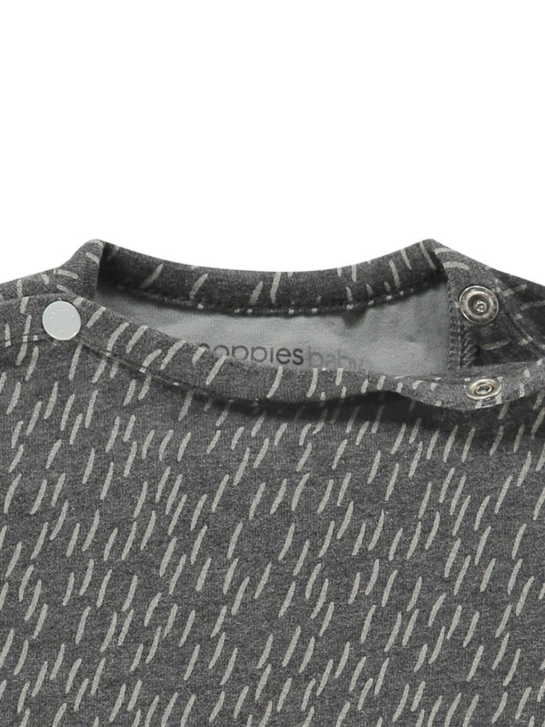 Grey Dash Print Top - Organic Cotton Top / T-shirt Noppies 