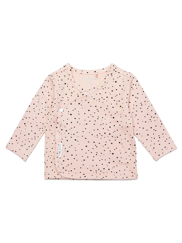 Polkadot Peach Pink Top - Organic Cotton Top / T-shirt Noppies 