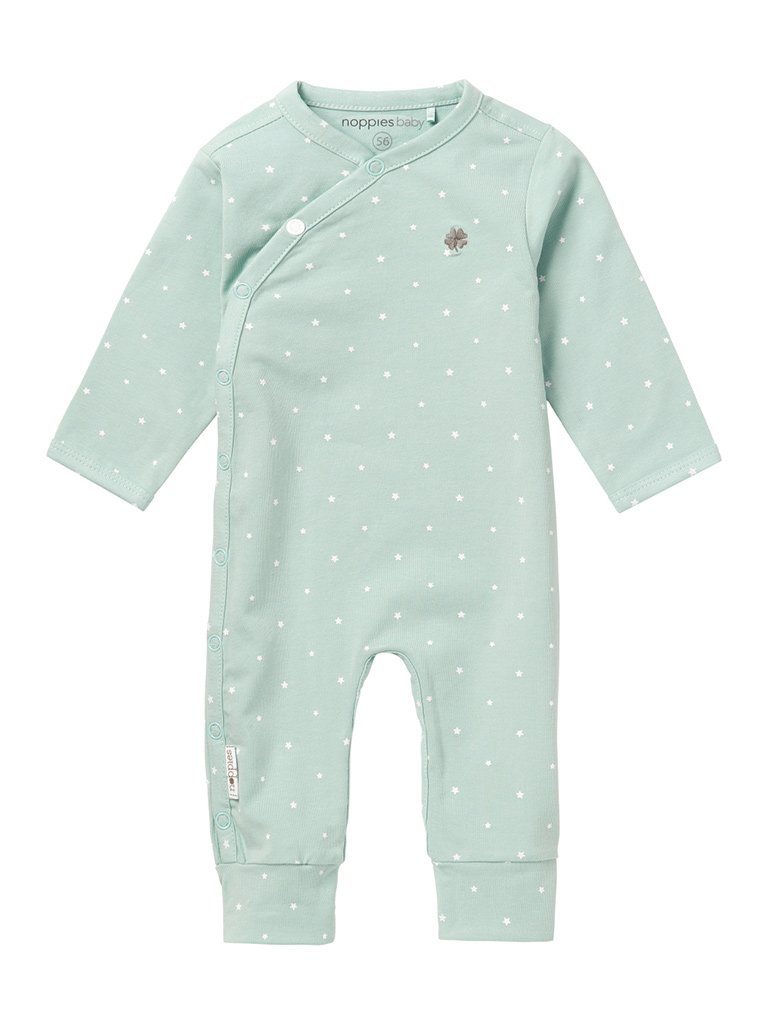 Mint Playsuit With Stars Sleepsuit / Babygrow Noppies 