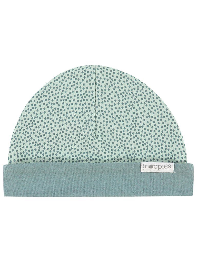 Mint Polka Dot Star Hat - Reversible Hat Noppies 