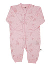 Pink Swan Print Footless Babygrow Sleepsuit / Babygrow Pippi 