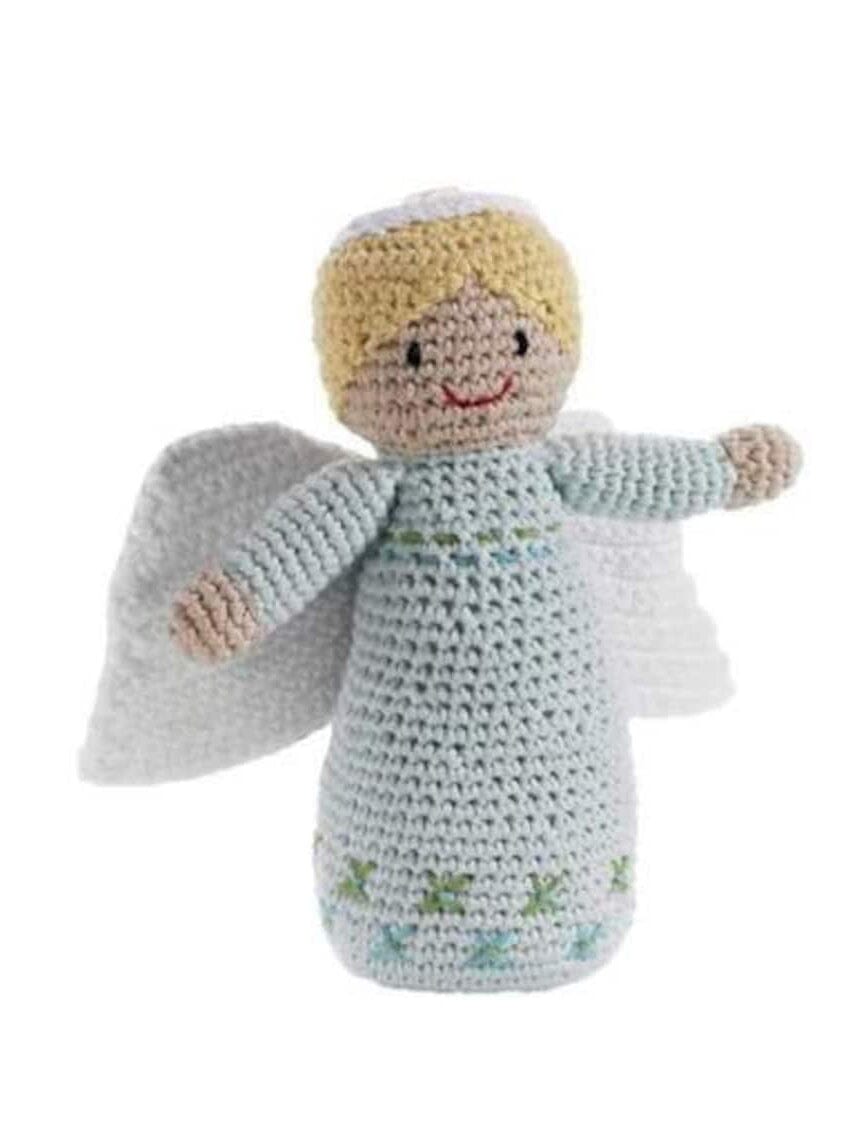 Crochet Fair Trade Rattle Toy - Angel Rattle Pebble Toys 