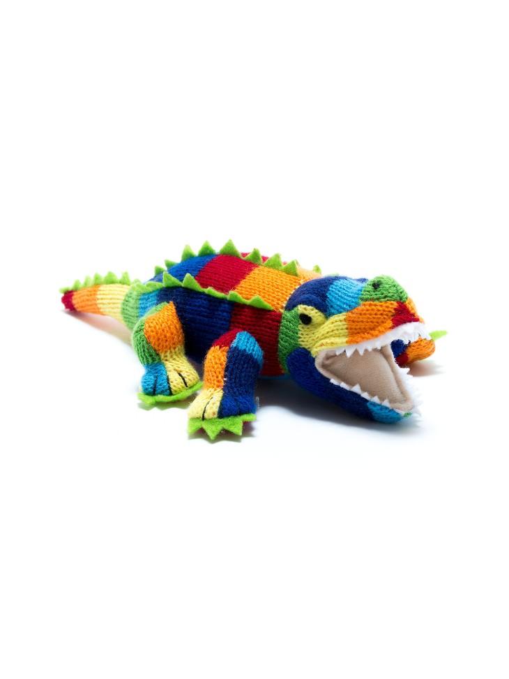 Multicoloured Crocodile Rattle, Best Years Toy Best Years 