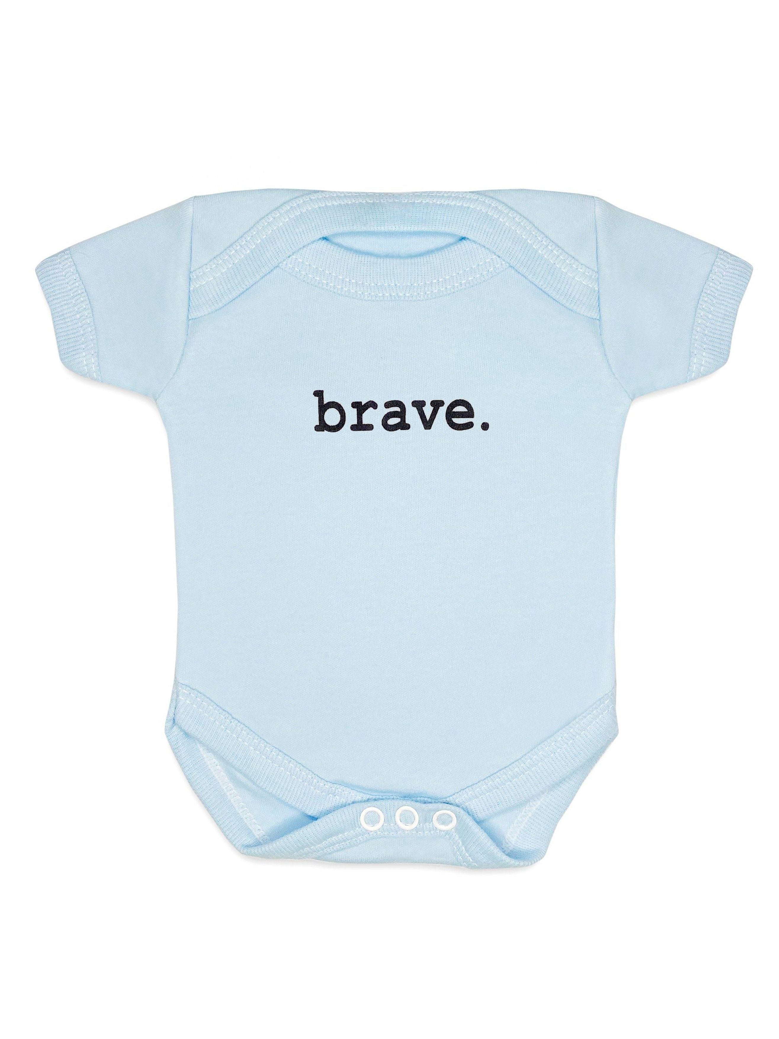 "Brave" Bodysuit - Blue Bodysuit / Vest Little Mouse Baby Clothing & Gifts 