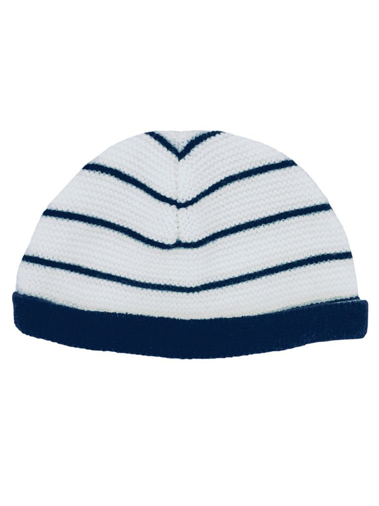 Knitted Hat - Blue & White Stripe Hat La Manufacture de Layette 